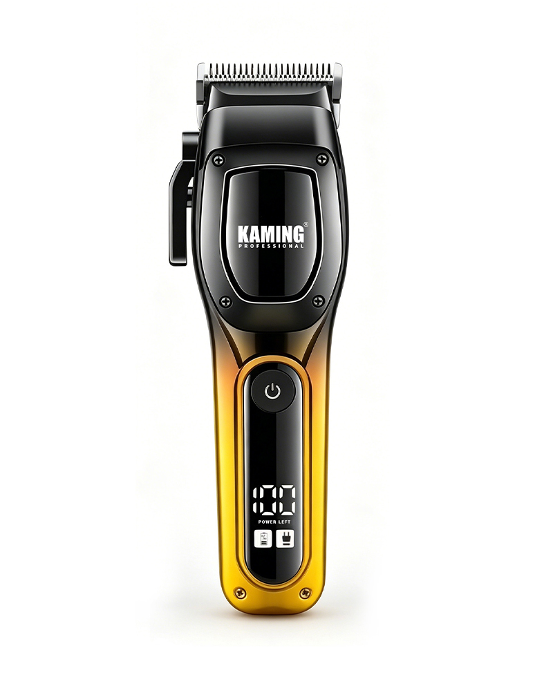 Kaming 1709 Novo cortador de cabelo profissional de alta potência com display digital para salão e higiene masculina