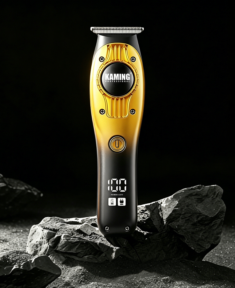 Aparador de cabelo profissional Kaming 1710 com display digital Zero Gap