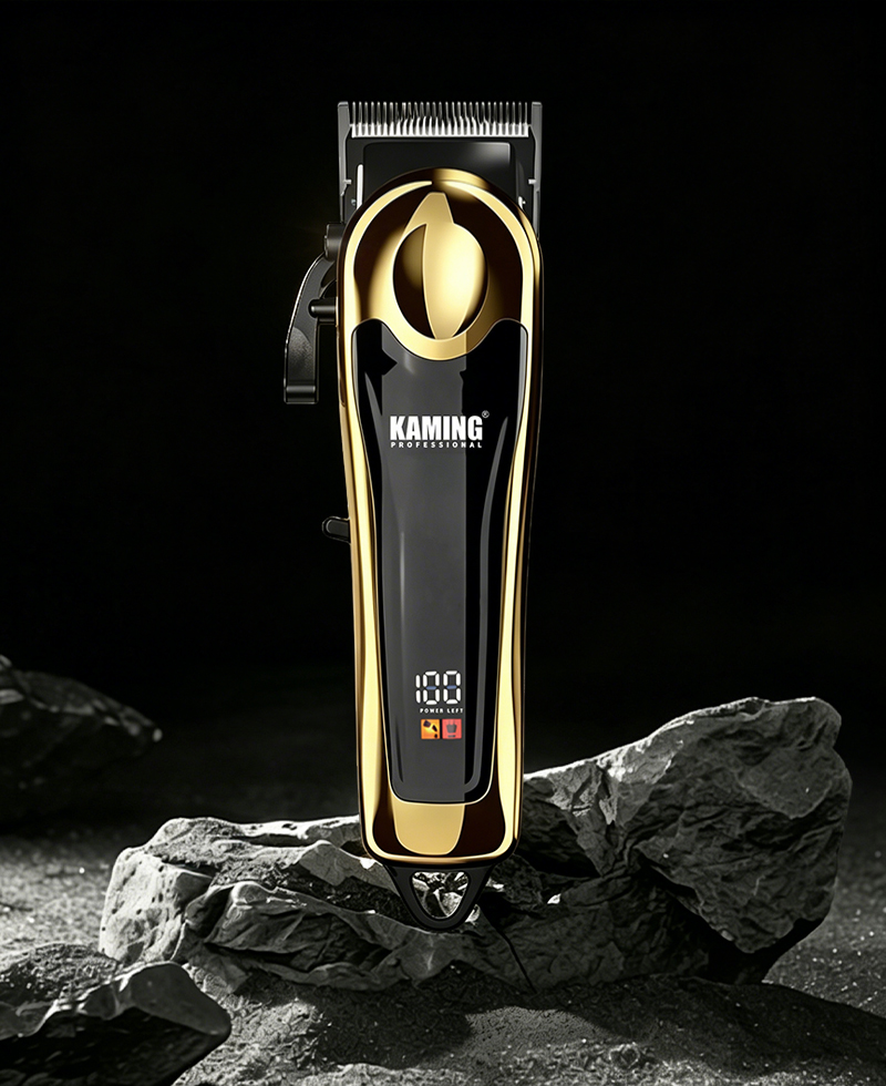 Cortador de cabelo Kaming Professional ajustável com display LCD e desbotamento para salões