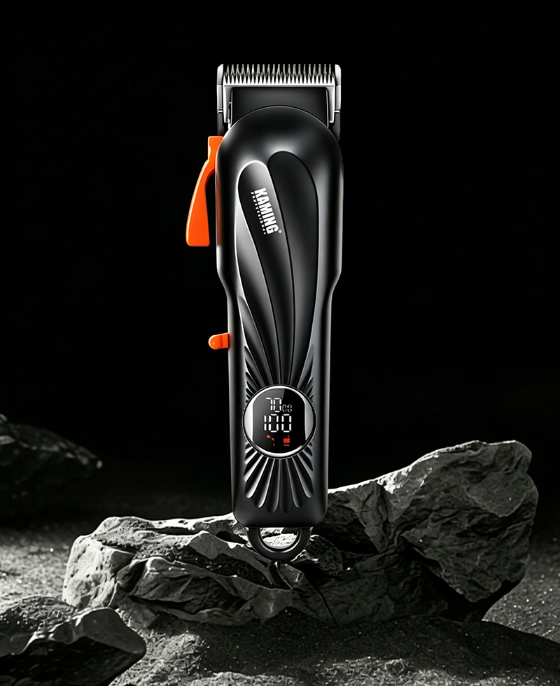 Cortador de cabelo de salão profissional Kaming 806 com display LCD